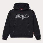 NOFS Black Studs Hoodie mit Script Logo und Studs