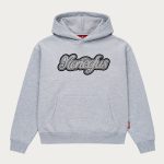 NOFS Grey Studs Hoodie mit Script Patch Detail