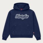NOFS Navy Studs Hoodie mit Script Patch und Studs