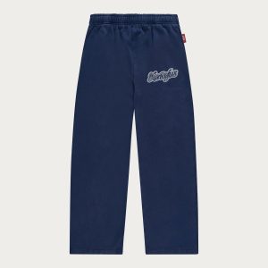 NOFS Navy Studs Jogger mit Script Logo und Wide Leg Cut