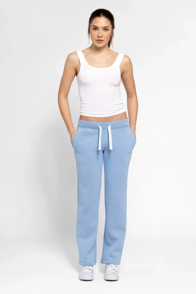 NOFS Sky Blue Sweatpants in Hellblau mit geradem Bein
