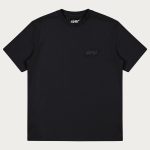 NOFS Black Basic Tee mit schwarzem Tonal-Stick auf der Brust