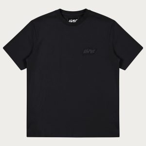 NOFS Black Basic Tee mit schwarzem Tonal-Stick auf der Brust