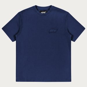 NOFS Navy Basic Tee mit blauem Tonal-Stick auf der Brust