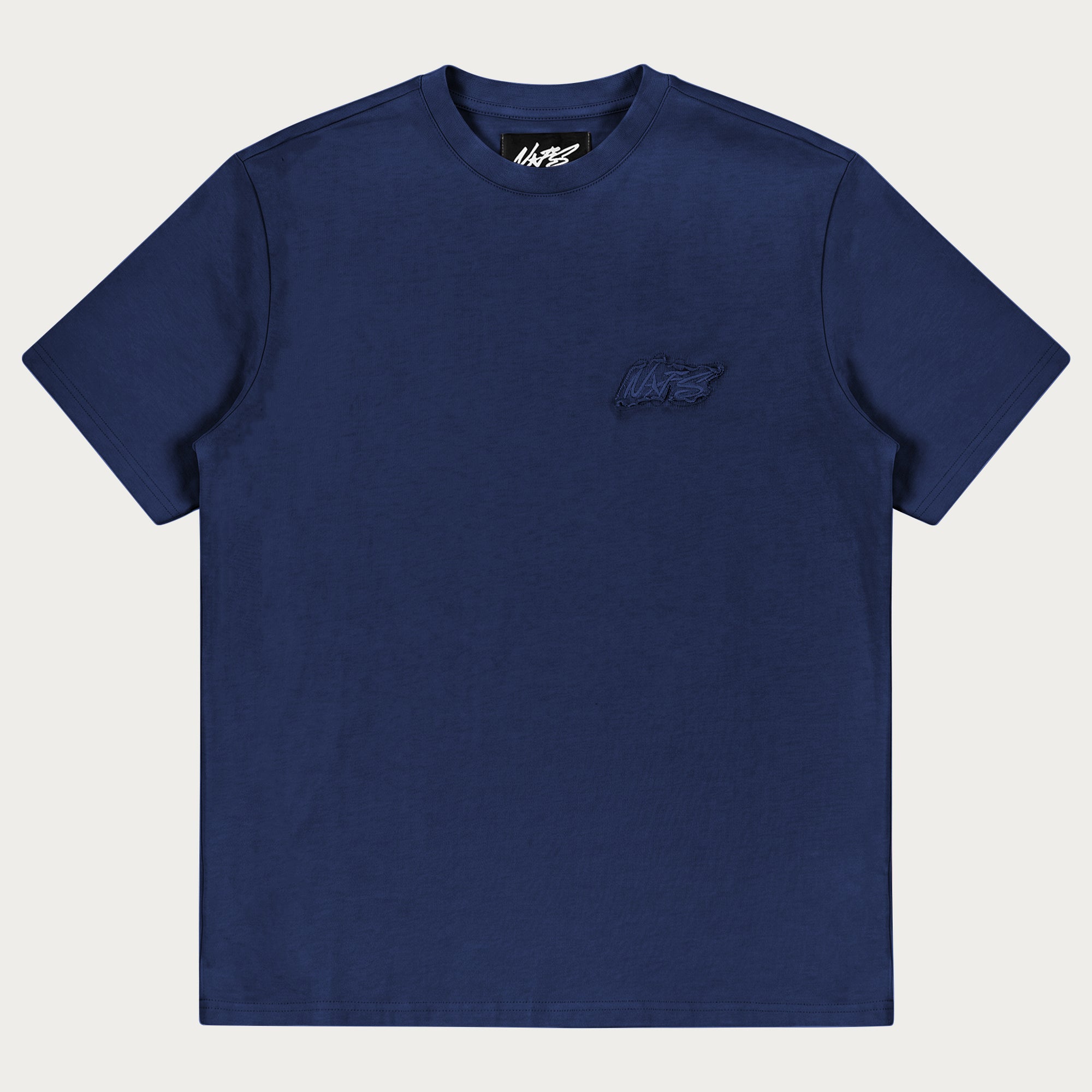NOFS Navy Basic Tee mit blauem Tonal-Stick auf der Brust NOFS Navy Basic Tee mit blauem Tonal-Stick auf der Brust