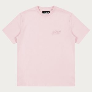 NOFS Pink T-Shirt mit tonaler Script Stickerei