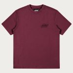 NOFS Burgundy T-Shirt mit tonaler Script Stickerei