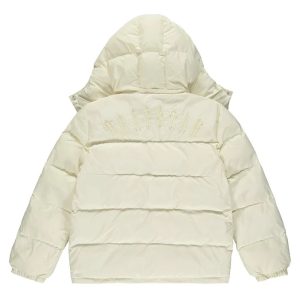 Trapstar Weiße Puffer Jacke hinten