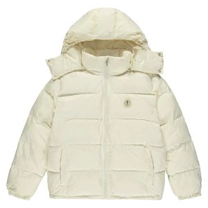Trapstar Cream Irongate Jacket mit Kapuze und Patch