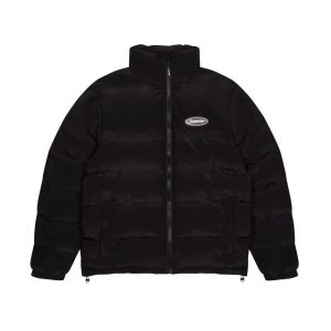 Trapstar Hyperdrive 2.0 Puffer Jacket Schwarz mit Oval-Logo Patch