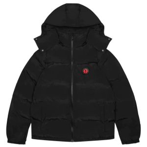 Trapstar Schwarze Puffer Jacke mit Logo