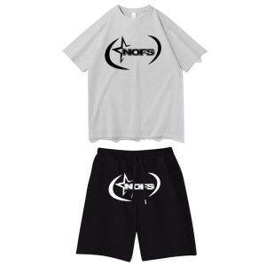 NOFS Grey Signature Shorts Set mit Sternen Logo Print
