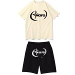 NOFS Cream Black Shorts Set mit Contrast Star Print