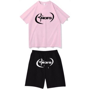 NOFS Baby Pink Signature Shorts Set mit Sternen Logo Print