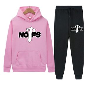 NOFS Pink Tracksuit mit Trapstar Logo und Kapuze