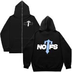 NOFS X Trapstar Zip Up Black Hoodie mit Blue Print