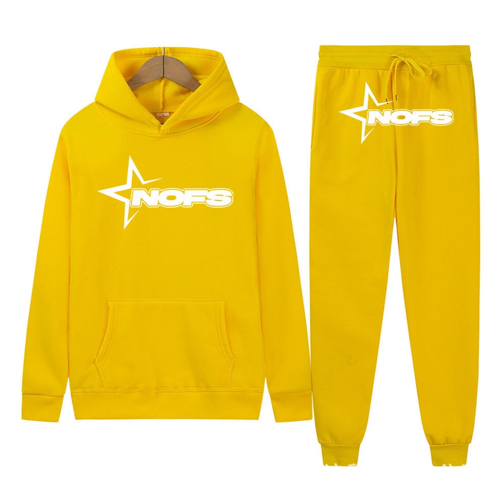 NOFS Yellow Tracksuit mit Star Logo Print