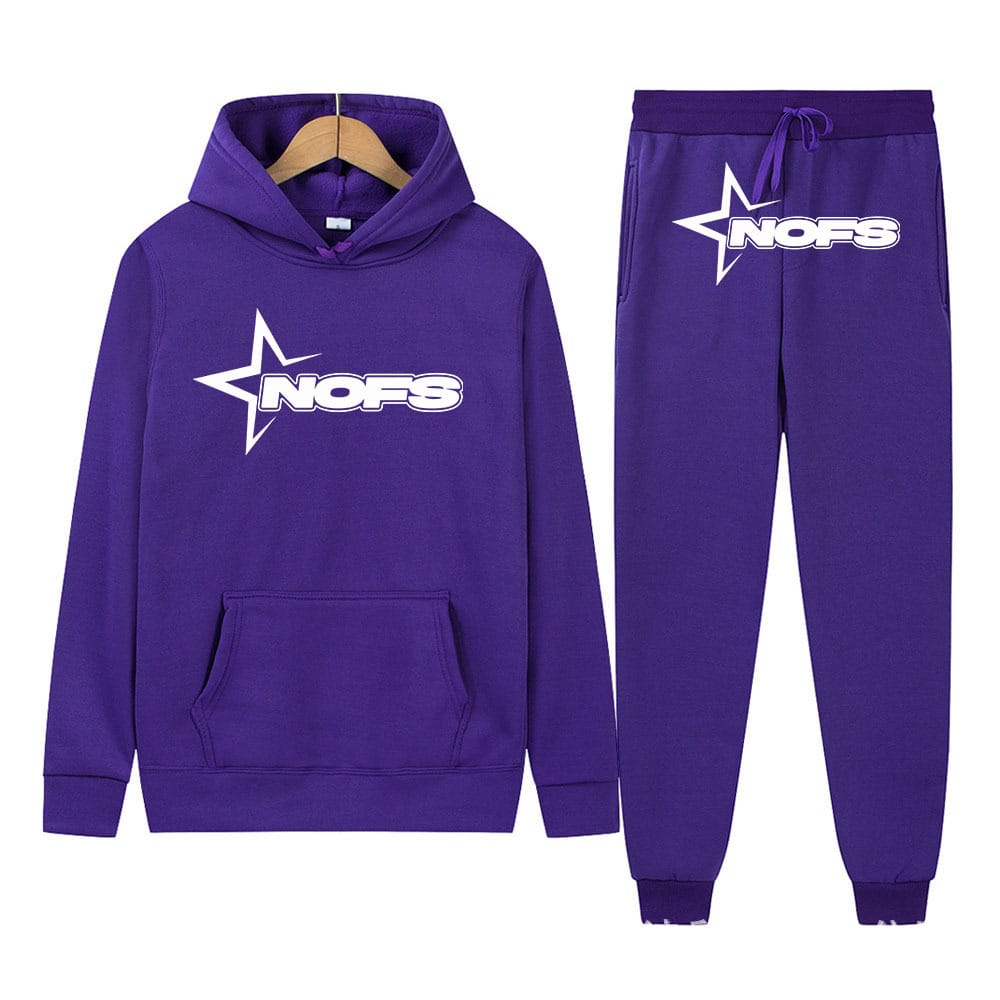 NOFS Purple Tracksuit mit weißem Star Logo