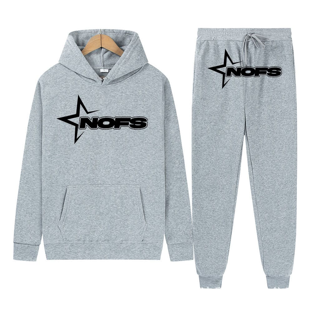 NOFS Grey Tracksuit mit schwarzem Star Logo