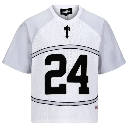 NOFS X Trapstar White Jersey mit 24 NFL Print NOFS X Trapstar White Jersey mit 24 NFL Print