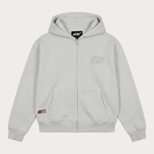 NOFS Grey Zip Hoodie in hellem Grau mit Reißverschluss