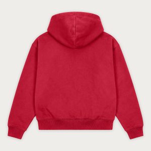 NOFS Roter Zip-Hoodie Patch Logo