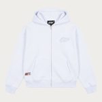 NOFS White Zipper Hoodie im cleanen weiße Design