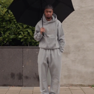 NOFS Grey Premium Hoodie mit Stickerei