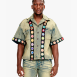 NOFS X Trapstar Vintage Blue Shirt mit Floral Panel