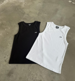 NOFS White Tank Top gerippt mit Bruststickerei
