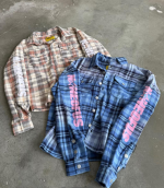 NOFS Blue Plaid Long Sleeve Hemd mit Logo Print